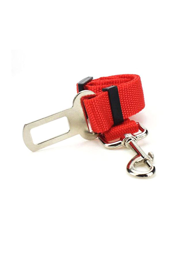 Retractable Safety Pet Seat Leash Red/Black/Silver