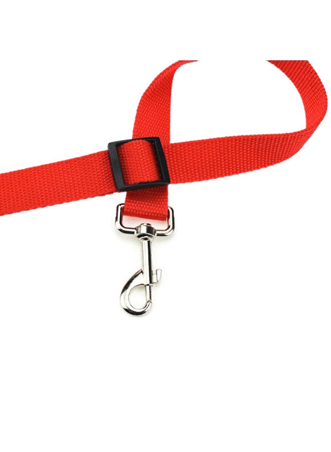 Retractable Safety Pet Seat Leash Red/Black/Silver