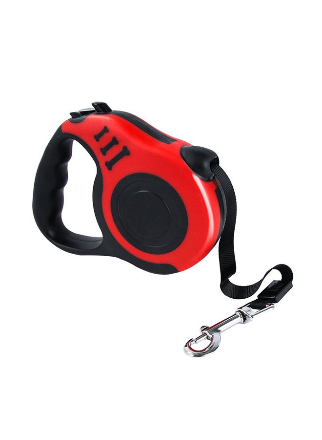 Retractable Pet Walking Leash Red/Black/Silver 3meter