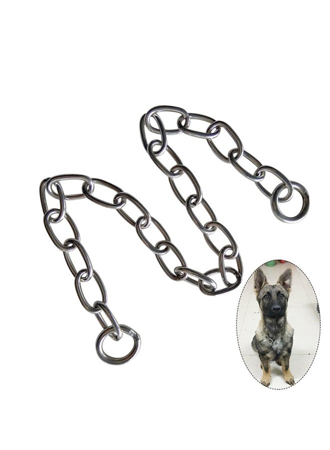 Pet Choke Chain Collar Sliver 64cm