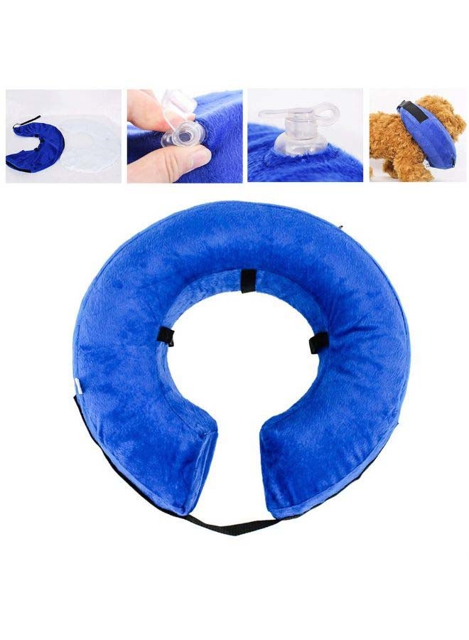 Inflatable Medical Recovery Pet Collar Blue 27x27x14cm