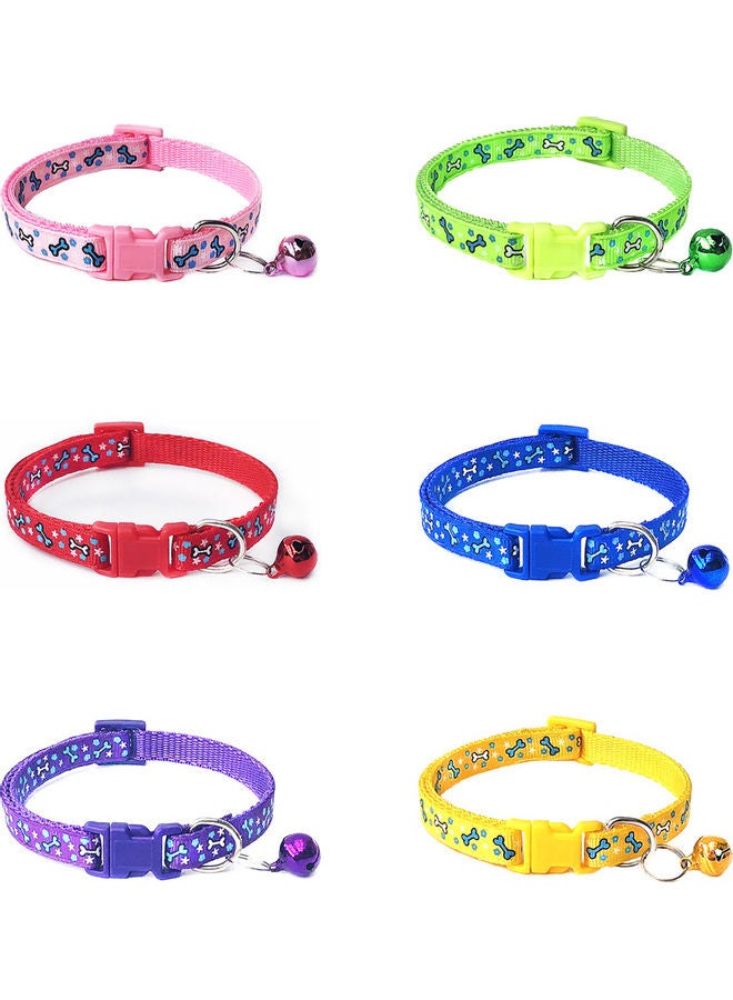 Adjustable Buckle Bell Collar Pink 32cm