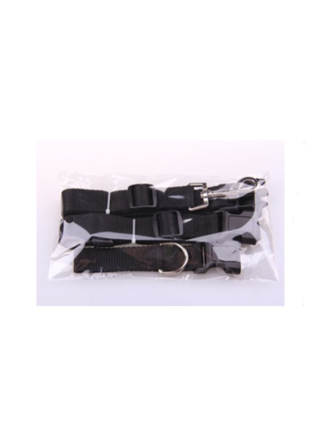 3-Piece Adjustable Hands Free Leash With Waist Belt Black