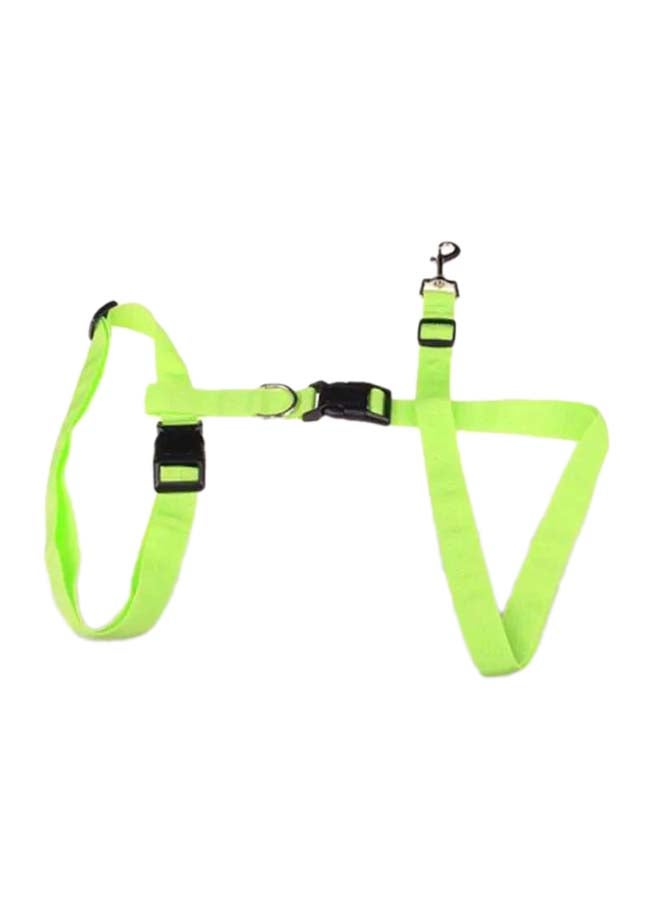 3-Piece Adjustable Hands Free Leash With Waist Belt Green/Black Leash Size 78-140x2.5, Belt Size 58-100x2.5, Connecting Cord Size- 16x2.5cm