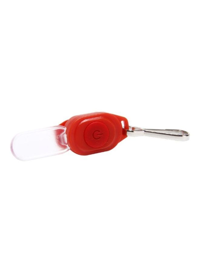 Night Safe Pet Leash Pendant Red/Silver/Clear 5.7cm