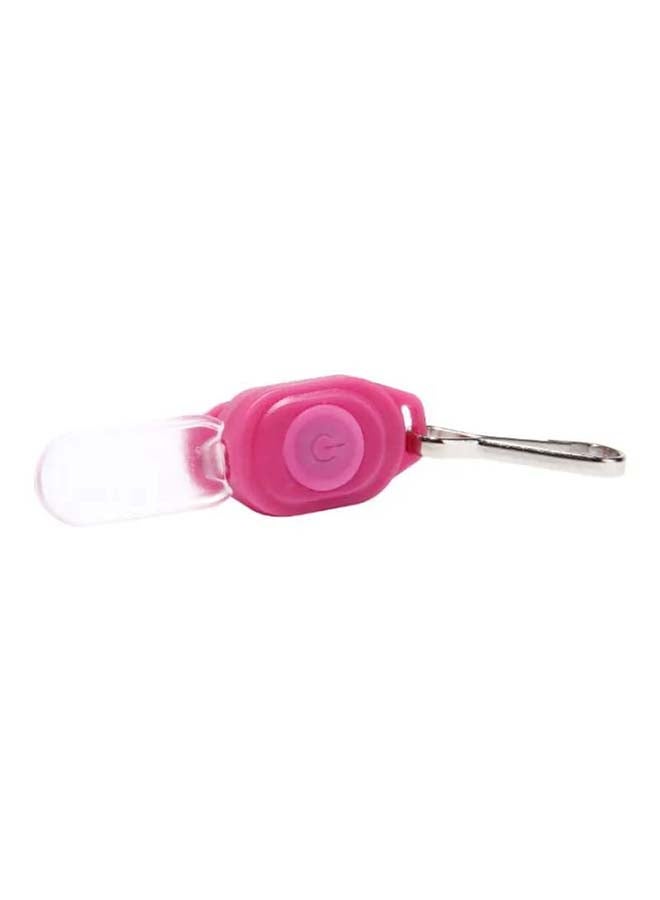 Night Safe Pet Leash Pendant Pink/Clear 5.7cm