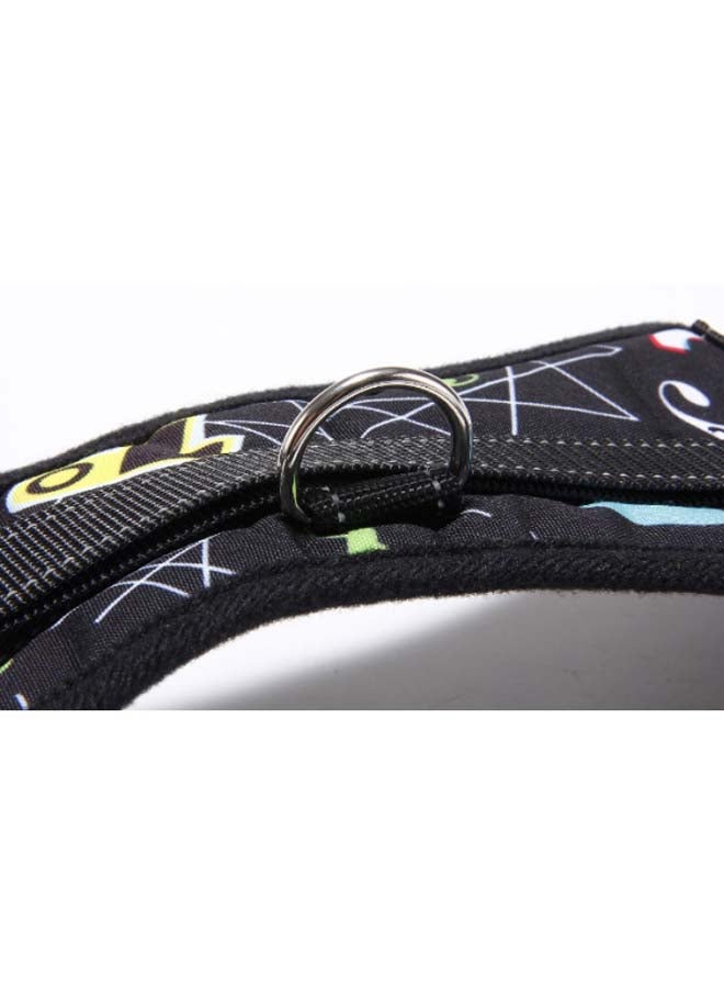 Nylon Leash For Dog Black/Yellow/Blue 38-45cm