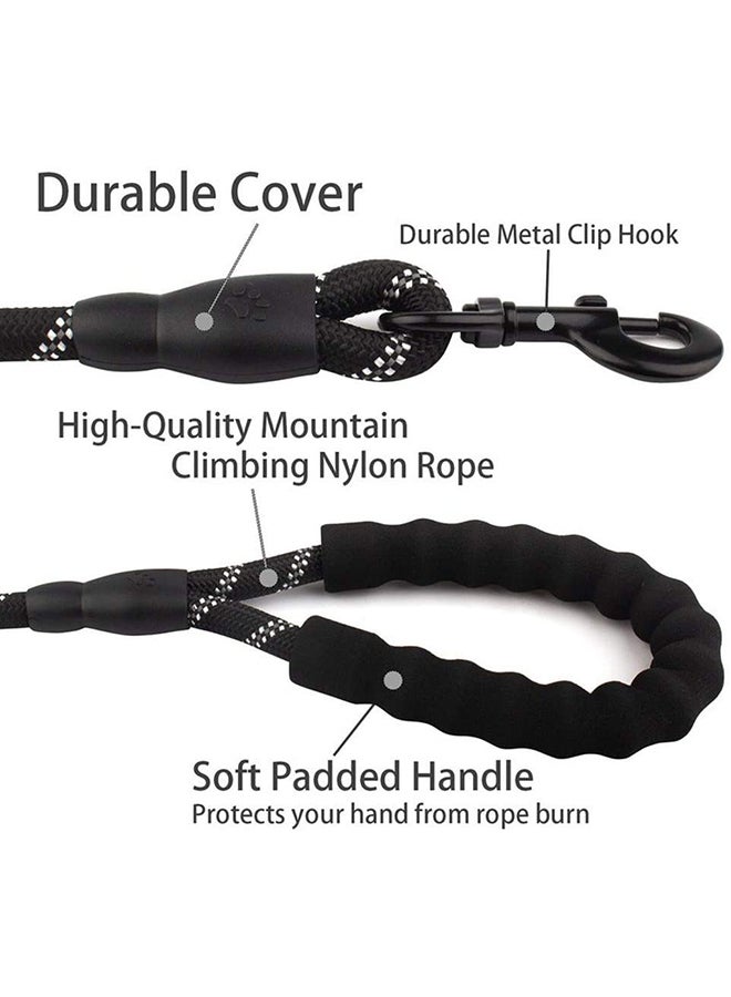 Strong Dog Belt With Comfortable Padded Handle Black 1.6meter