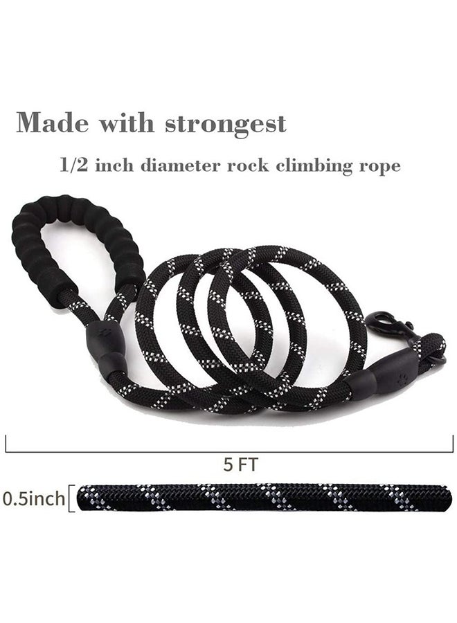 Strong Dog Belt With Comfortable Padded Handle Black 1.6meter