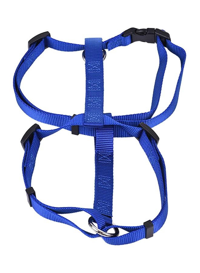 3-Piece Adjustable Harness And Leash Set Blue/Black 13cm