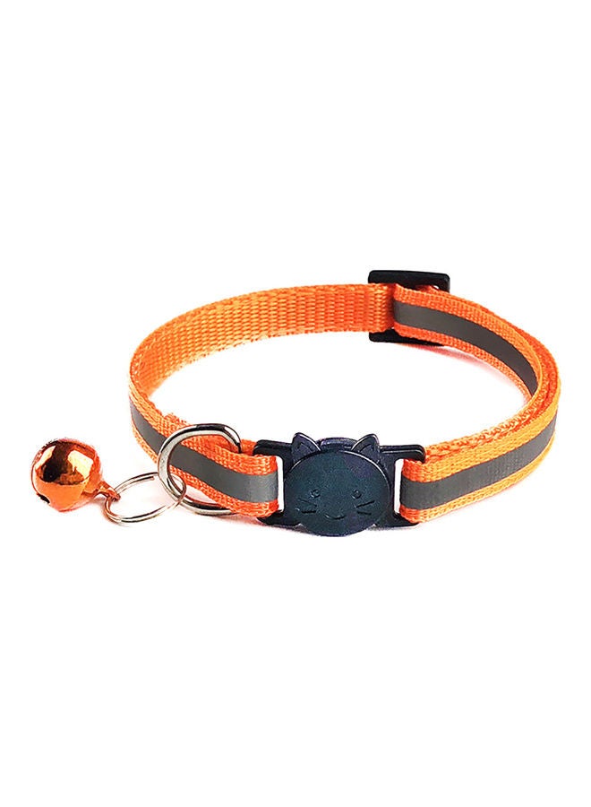 Reflective Adjustable Pet Collar Orange 32cm