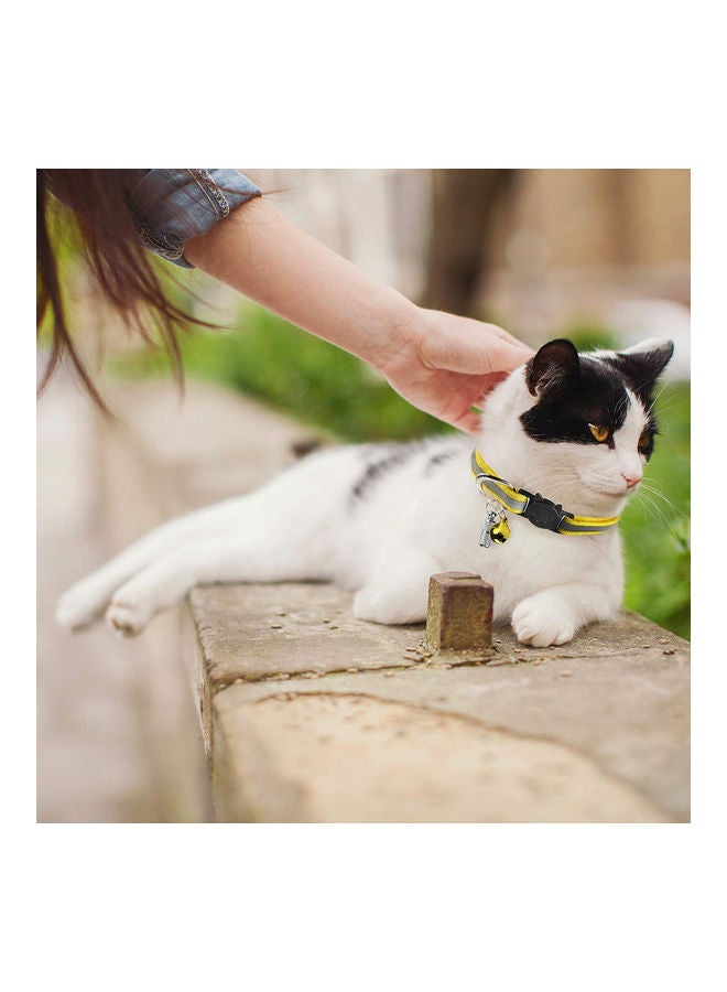 Reflective Adjustable Pet Collar Orange 32cm