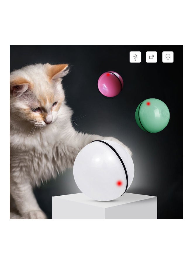 LED Light Pet Ball Exercise Chaser Toy Green 6.2cm