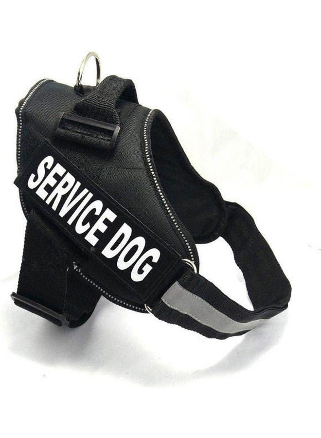 Dog Vest Harness For Service Dogs Reflective Black Largecm