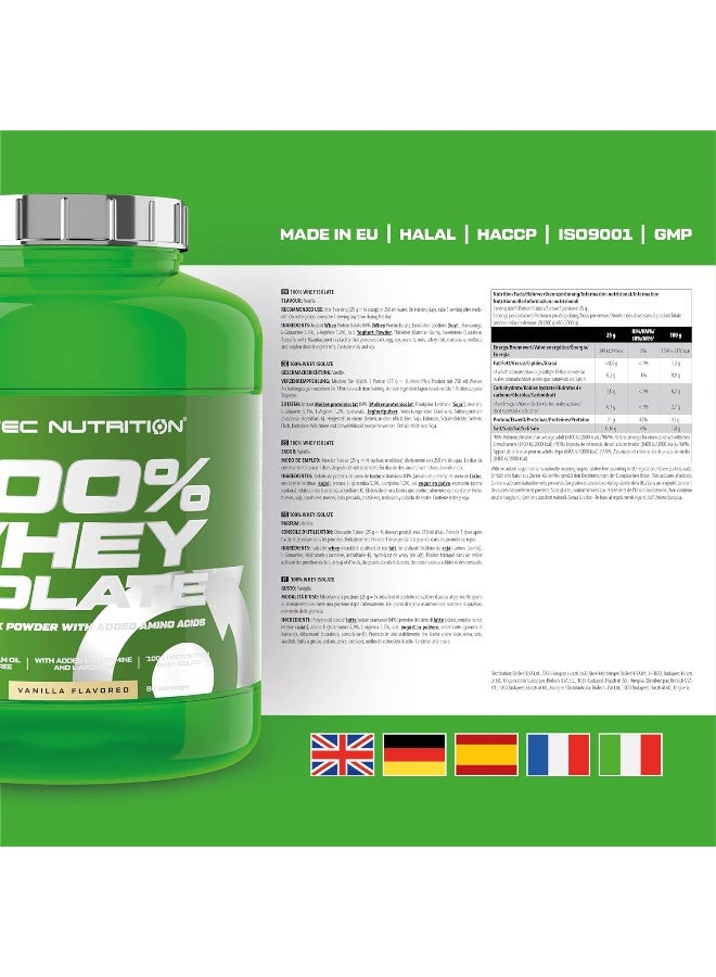 100% Whey Isolate Vanilla 2000 G