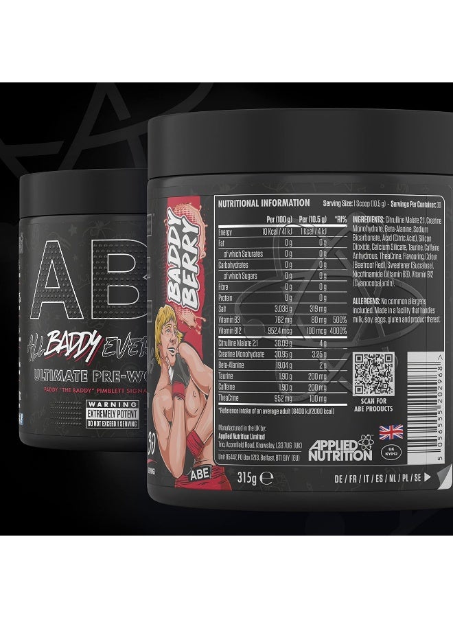 Abe All Black Everything Pre Workout Powder