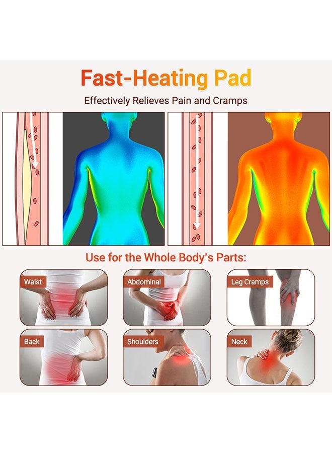 electric waist heating pad,multifunctional heating pad,Heating Pad for Back Pain and Cramps Relief, Upgraded 4 Timer Auto Off and 9 Heat Level Electric Heat Pad