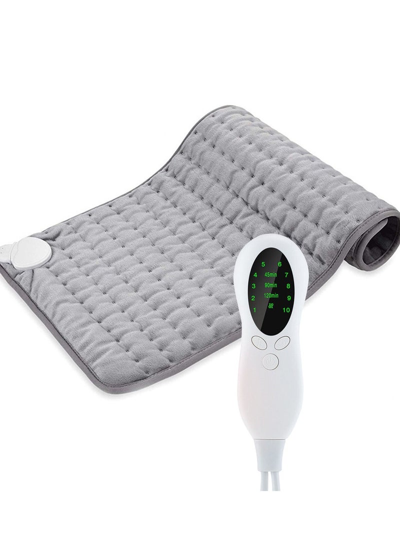 Heating Pad Electric for Pain Relief of Back Neck and Shoulder 10 Electric Temperature Options 4 Timer Settings Auto Shut Off 12 x 24 inches Heated Pad Massager - Heated Massager