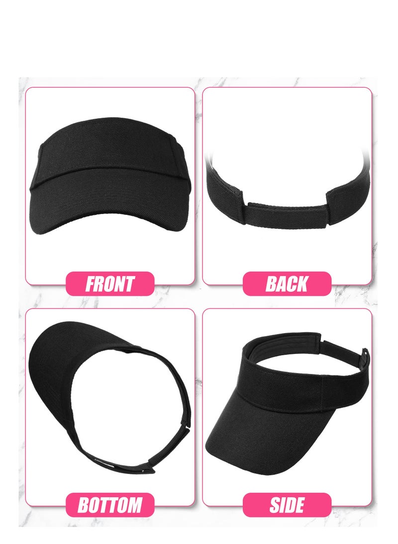 5 Pcs Sports Sun Visor Hats Visor Women Men Golf Visors Hat for Men Adjustable Visor Cap Athletic Visor Hat for Men Women