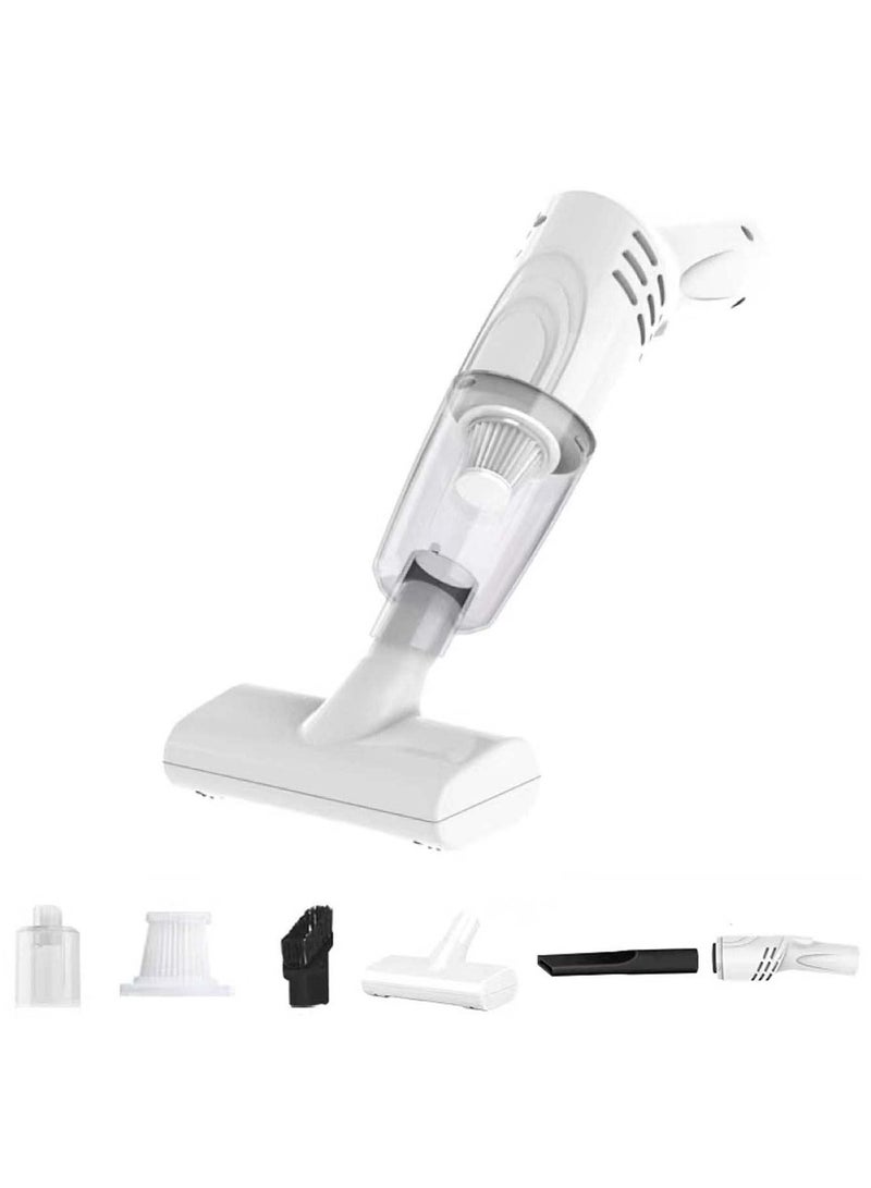 Vacuum Cleaner Hoovers Mite Removal Instrument Handheld Vacuum Cleaner Vacuum Cordless Cleaner Home Wireless Handheld Vacuum for Car Home Computer Keyboard (white)