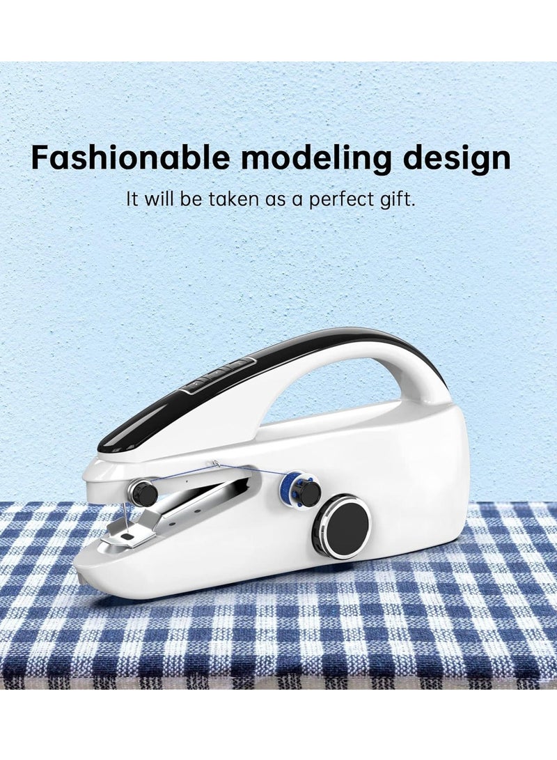 Mini Sewing Machine,Handheld Sewing Machine,Easy to Use and Fast Stitch Suitable for Clothes,Fabrics, DIY Home Travel