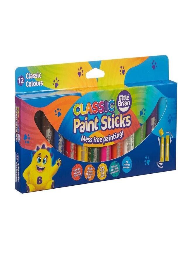 Little Brian Paint Sticks Classic Colours 12 Assorted