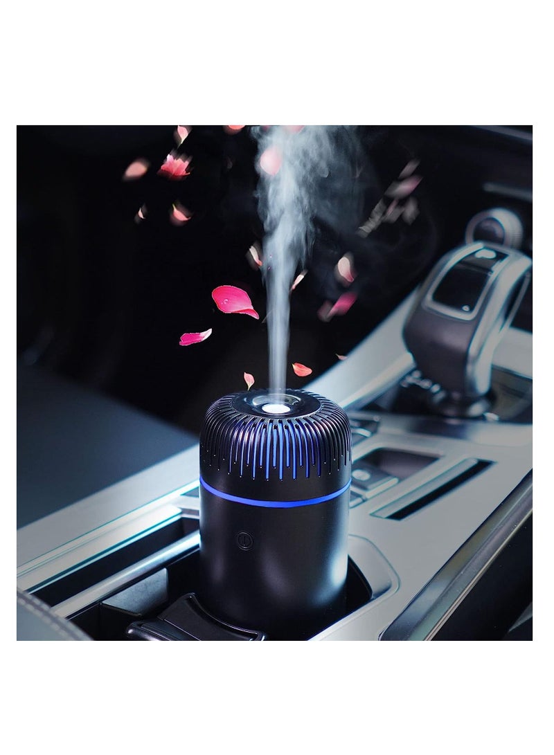 Car Diffuser USB Mini Humidifier Ultrasonic Essential Oil Cool Mist Air Freshener Car Office Bedroom Home Black