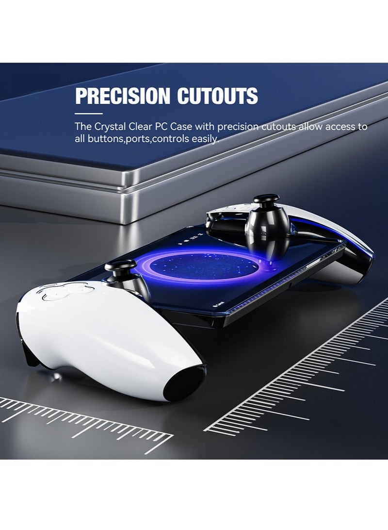 Crystal Clear Hard Protective Case for Playstation 5 Portal,Anti-Scratch Protective Cover with Ergonomic Grip for Playstation Portal Remote Player, Transparent