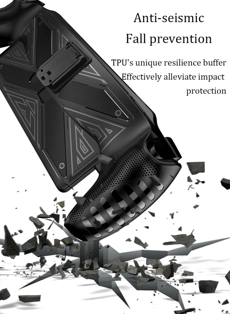 Silicone Protecor Cover Case Compatible with Playstation Portal Remote Player,Protective Skin Cover for PS5 Portal-Shockproof Anti-Scratch Soft TPU with bracket (Black)
