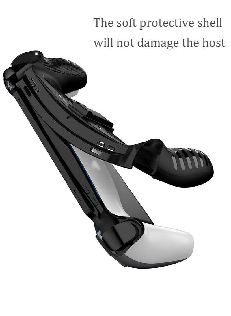 Silicone Protecor Cover Case Compatible with Playstation Portal Remote Player,Protective Skin Cover for PS5 Portal-Shockproof Anti-Scratch Soft TPU with bracket (Black)