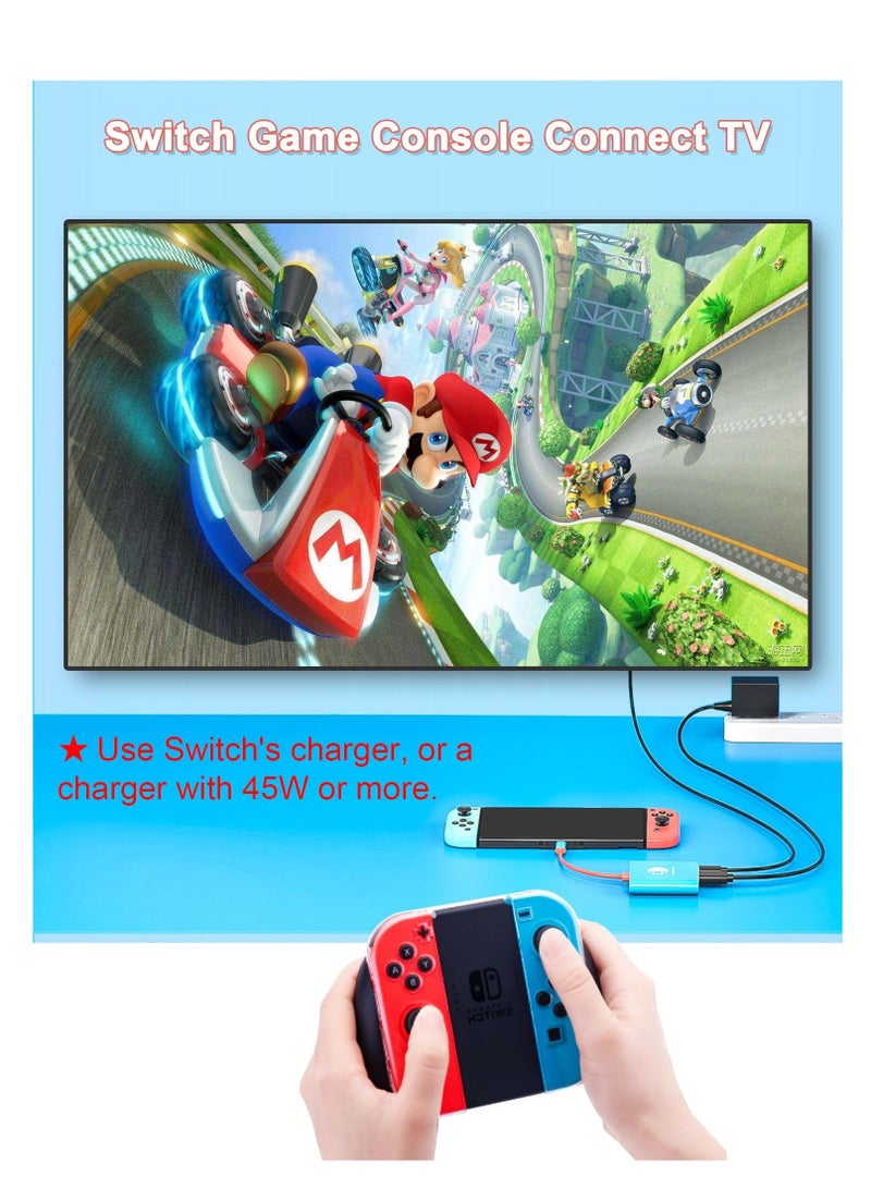 Switch Dock for Nintendo Switch & OLED, Nintendo Switch Docking Station for TV,Nintendo Switch Base Accessories,Portable Switch Travel Dock,USB C to HDMI Adapter for Steam Deck/MacBook/Laptop