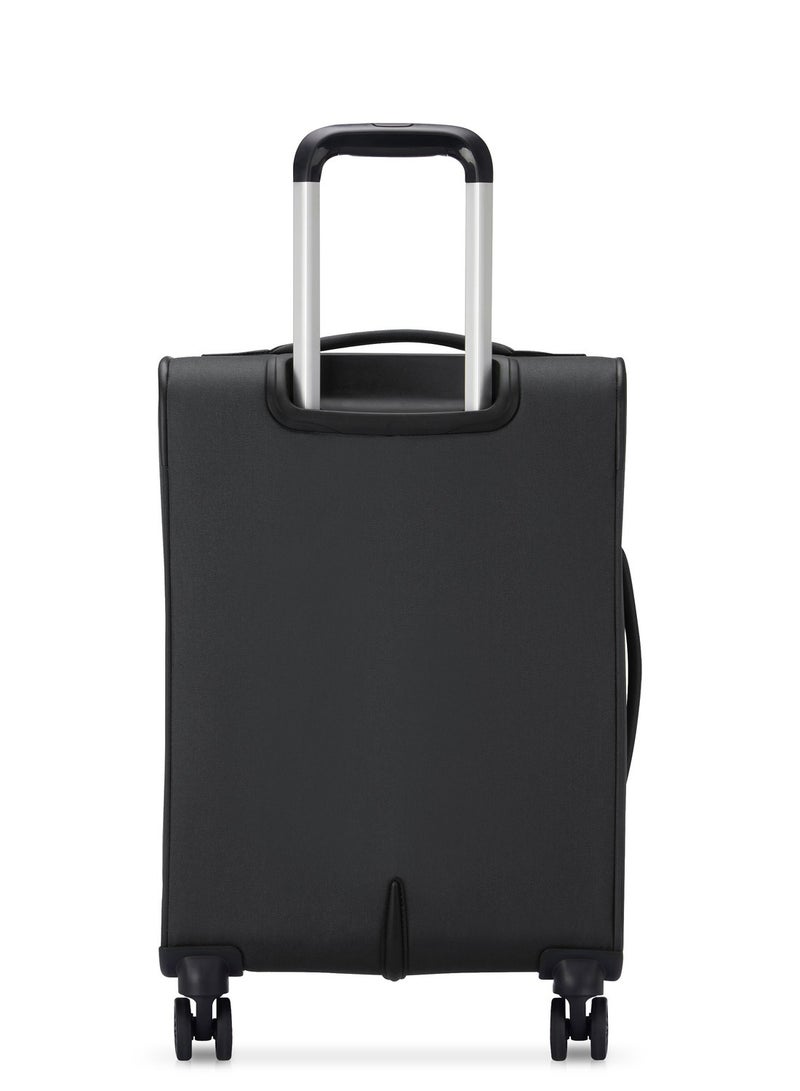 Delsey Pin Up 6 55cm Softcase 4 Double Wheel Cabin Trolley Case Black