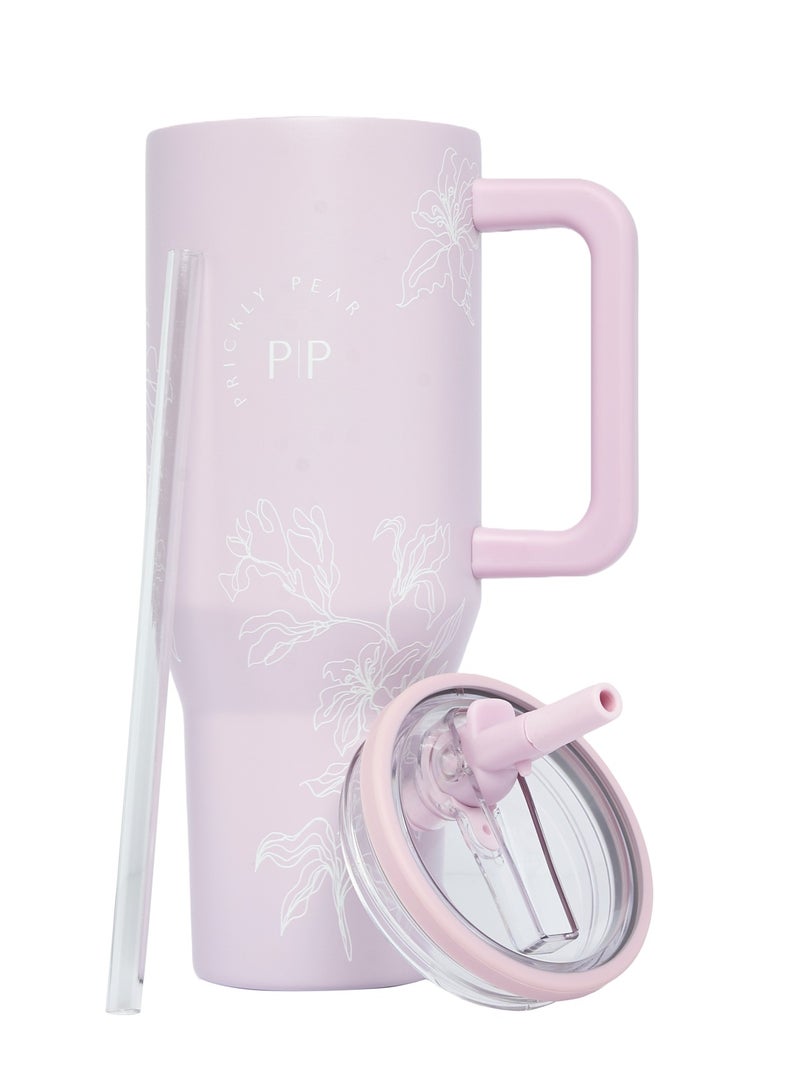 Stainless Steel 40 Oz Hydrator Floral Pink