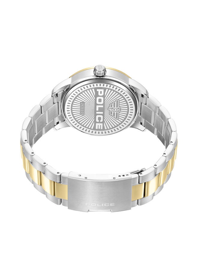 Police Raho Watch For Men Green Dial With Gold And Silver Bracelet