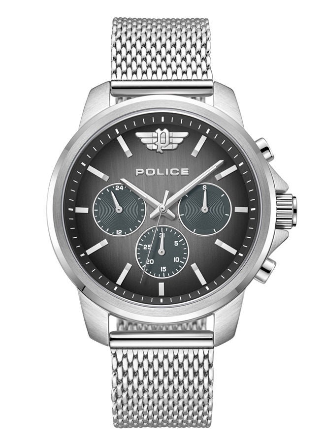 POLICE - Mensor Watch For Men Grey Dial With Silver Bracelet - PEWJK0006304