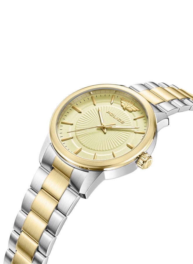 POLICE - Raho Watch For Men Gold And Silver Dial With Gold And Silver Bracelet - PEWJG2227407