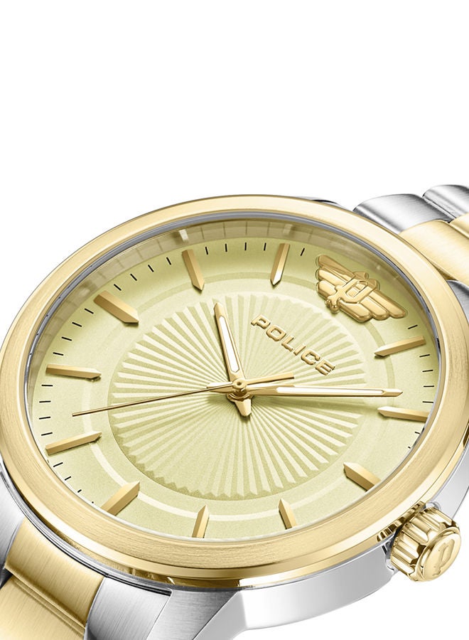 POLICE - Raho Watch For Men Gold And Silver Dial With Gold And Silver Bracelet - PEWJG2227407