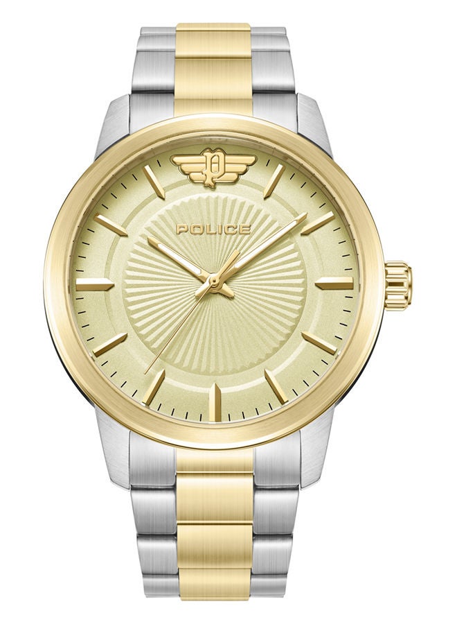 POLICE - Raho Watch For Men Gold And Silver Dial With Gold And Silver Bracelet - PEWJG2227407