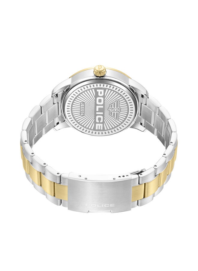 POLICE - Raho Watch For Men Gold And Silver Dial With Gold And Silver Bracelet - PEWJG2227407