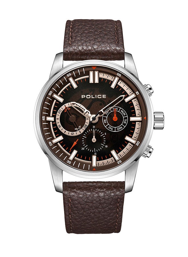 Greenlane Watch For Men Brown Dial And Brown Leather Strap