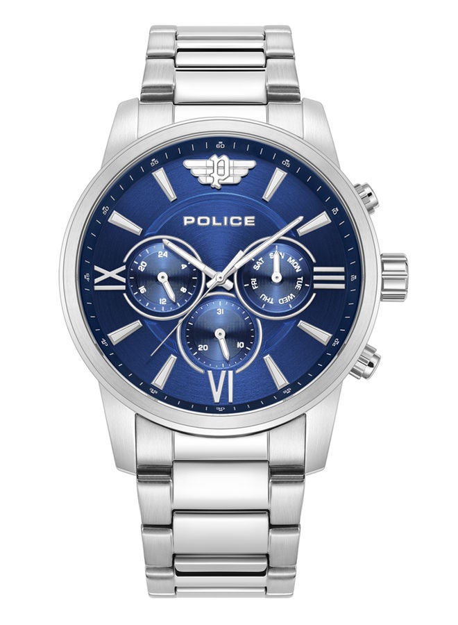 POLICE - Avondale Watch For Men Blue Dial With Silver Bracelet - PEWJK0004404