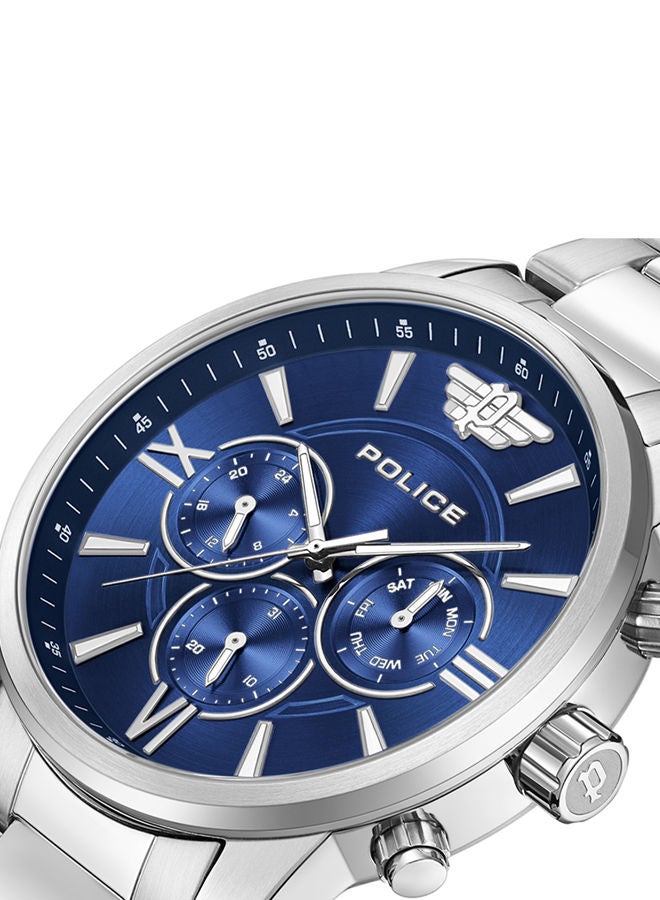 POLICE - Avondale Watch For Men Blue Dial With Silver Bracelet - PEWJK0004404