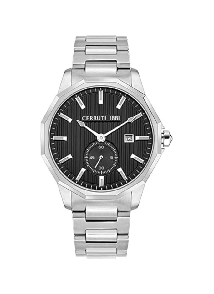 CERRUTI 1881 Molveno Black Gradient/Silver Dial Watch for Men with Stainless Steel Metal Band - CIWGH2111801