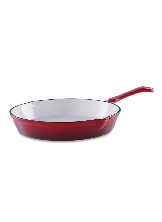 Glazura Enameled Cast Iron Fry Pan 35X20X4cm - Ombre Red