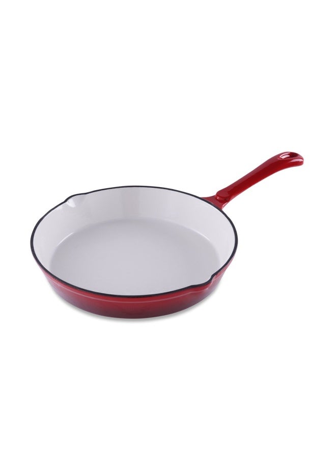 Glazura Enameled Cast Iron Fry Pan 35X20X4cm - Ombre Red