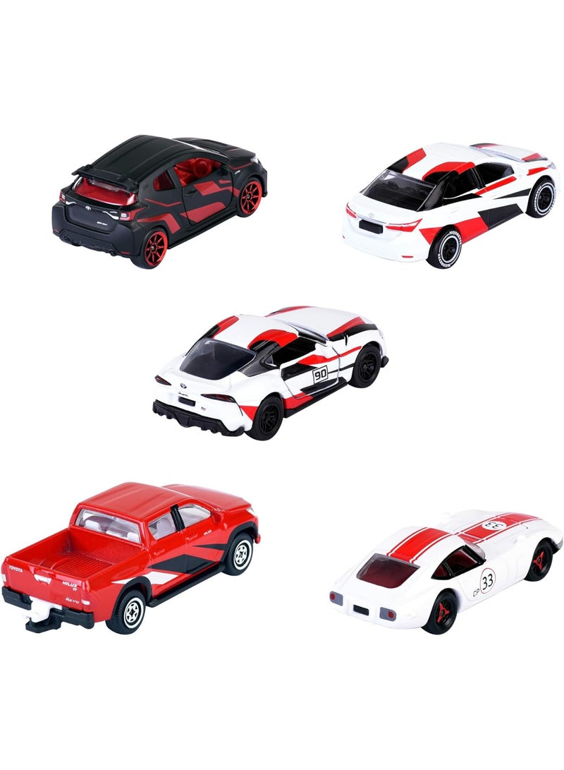 Toyota Die Cast Model Racing Car 5-Pieces Set