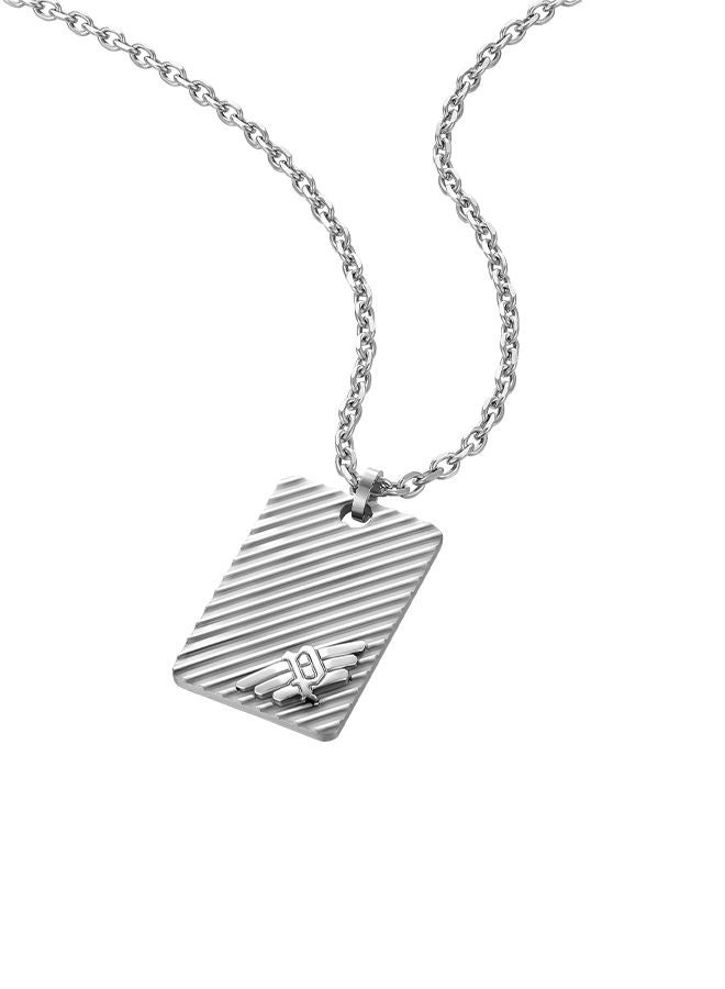 Police Revelry Stainless Steel Gents Necklace With Wing Logo - PEAGN0033303