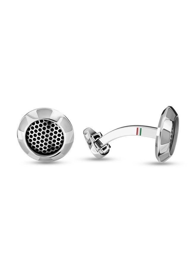 Passione Silver and Grey Luxury Cufflinks For Men