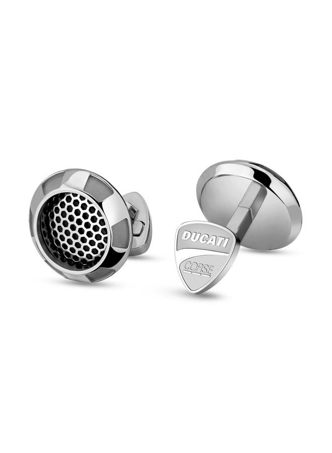 Passione Silver and Grey Luxury Cufflinks For Men