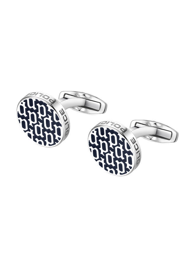Hero Stainless Steel Gents Cufflinks With Blue P Logo MonogramPEAGC0022702